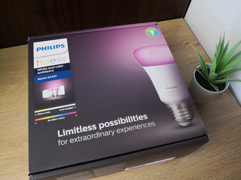 hue startersæt indpakning philips smart home belysning